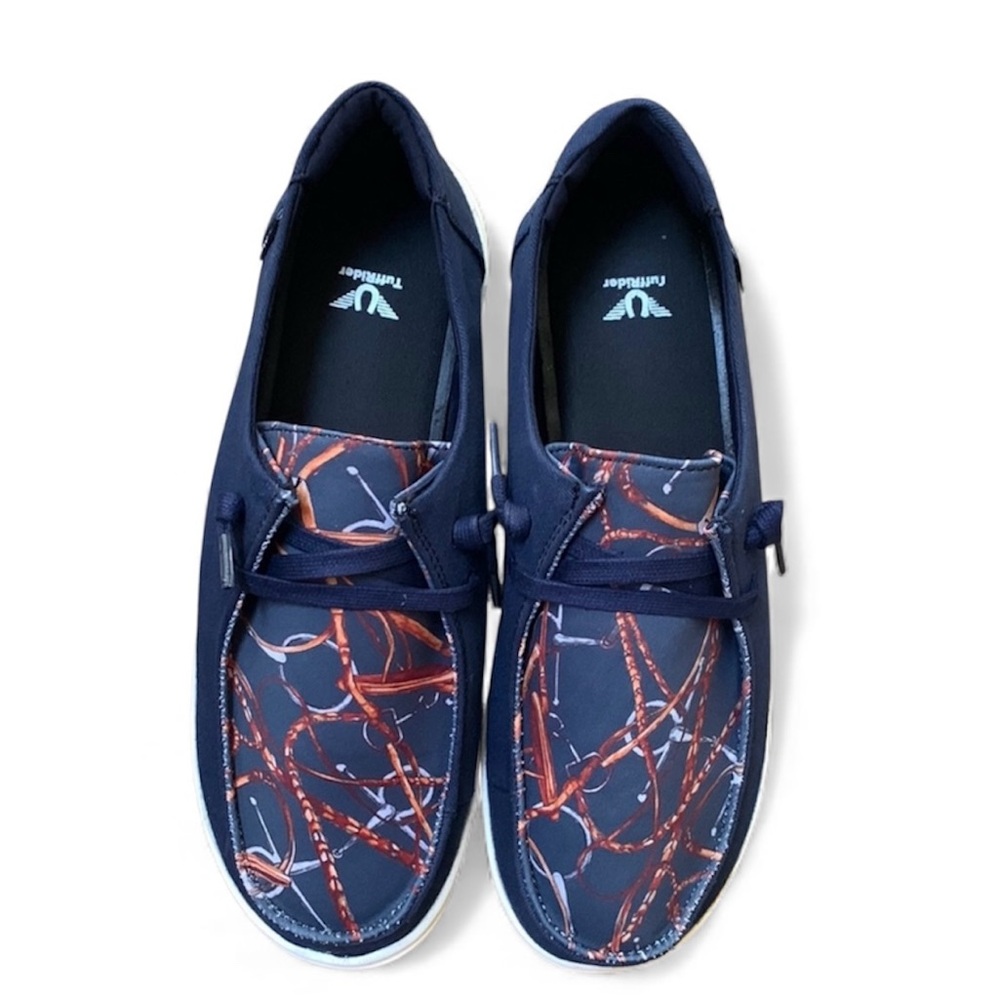 TuffRider Snaffle Bridle Sneakers Women’s 9.5 Navy Equestrian